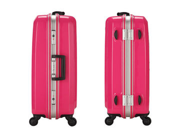 Equipaje rosado de la PC del ABS de las muchachas del OEM, sistema del equipaje del ABS con la impresión británica de la bandera