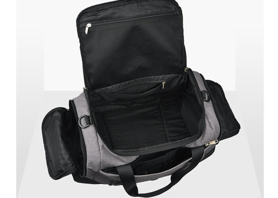 Linen and cotton blended fabric full nylon lining sports travel bag for men