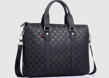 Stamping pattern split leather Mens Business Briefcases laptop computer messenger bag