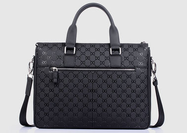 Stamping pattern split leather Mens Business Briefcases laptop computer messenger bag