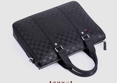 Stamping pattern split leather Mens Business Briefcases laptop computer messenger bag