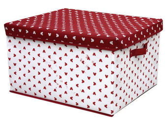 Caja de almacenamiento no tejida durable del OEM PP con la cubierta, puntos rojos blancos impresos